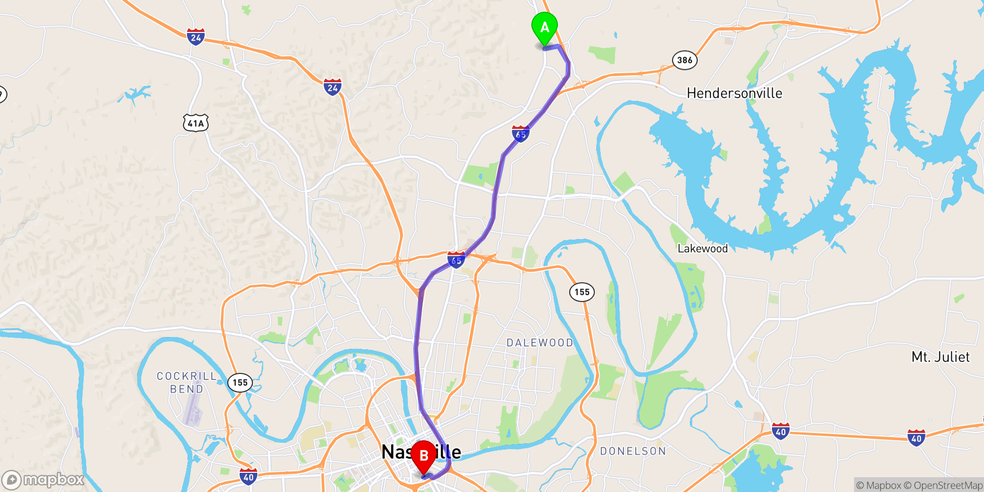 Shuttle from Goodlettsville to Nashville Greyhound Bus Station