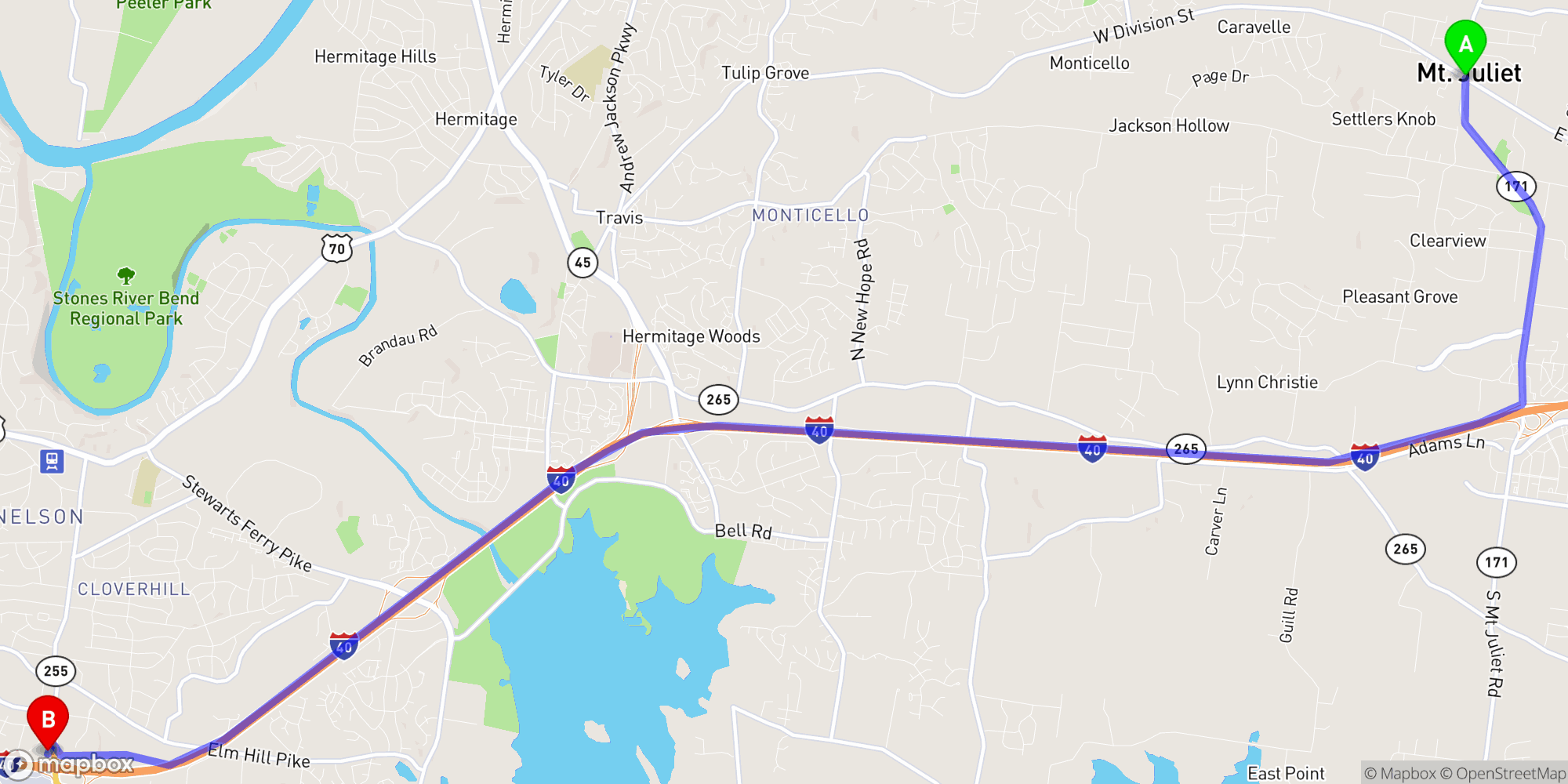 Shuttle from Mount Juliet to Nashville Airport